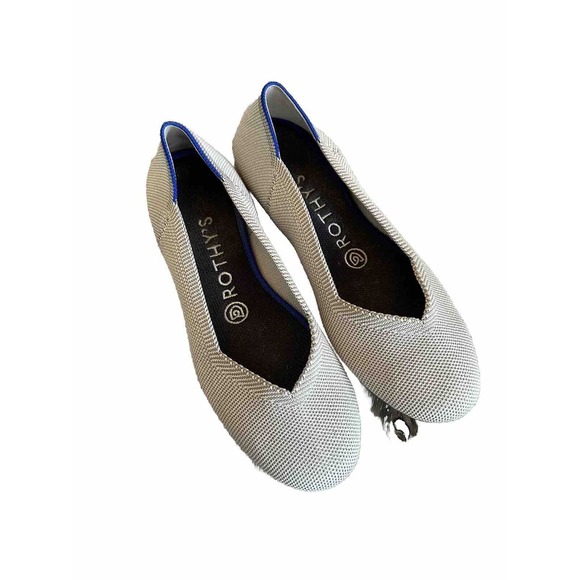 Rothy's Shoes - Rothys Grey Birdseye Classic Ballet Round Toe Shoe Flat Knit Womens Size 6.5